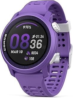 COROSCOROS PACE 3 Sport Watch GPS, Lightweight and Comfort, 17 Days Battery Life, Dual-Frequency GPS, Heart Rate and SpO2, Navigation, Sleep Track, Training Plan, Run, Bike, and Ski -Violet Silicon