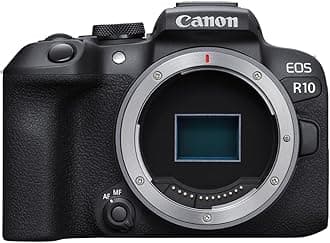 EOS R10 (Body Only), Mirrorless Vlogging Camera, 24.2 MP, 4K Video, DIGIC X Image Processor, High-Speed Shooting, Subject Tracking, Detection, Compact, Lightweight, for Content Creators