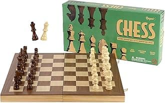 - Wooden Chess Sets for Adults with Folding Chess Board (15 x 15) & Wood Chess Pieces | Travel & Portable Table Games for Fun Family Game Night