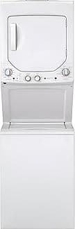 GE Unitized Spacemaker® 3.8 Cu. Ft. Washer and 5.9 Cu. Ft. Electric Dryer Laundry Center, 27-Inch, White – GUD24ESSMWW