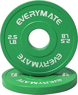 Change Weight Plates 1.25LB 2.5LB 5LB Set Fractional Plate Olympic Bumper Plates for Cross Training Bumper Weight Plates Steel Insert Strength Training Weight Plates