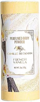 Camille Beckman Perfumed Body Powder, French Vanilla, 3 Ounce