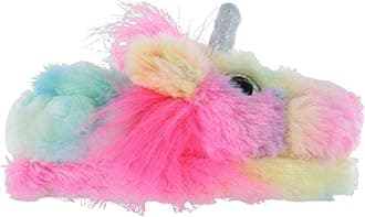 Girls/Ladies Novelty Soft 3D Rainbow Unicorn Plush Slippers Sizes 9-2 Kids / 3-8 Ladies Mini Me Mother Daughter Matching Gift