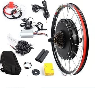 20" Front/Rear Wheel Hub Electric Bike Conversion Kit, 36V 250W/48V 1000W E-Bike Powerful Hub Motor Kit with SW-810LED Display Waterproof Wire Front/Rear Wheel Hub Assembly Motor Kit (US Stock)