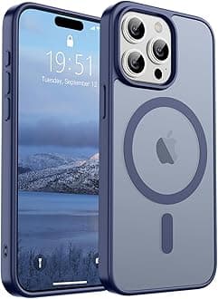 SUPFINE Magnetic for iPhone 15 Pro Max Case (Compatible with MagSafe) (Military Grade Drop Protection) Slim Translucent Matte Shockproof with Anti-Fingerprint Phone Case, Lavender Gray