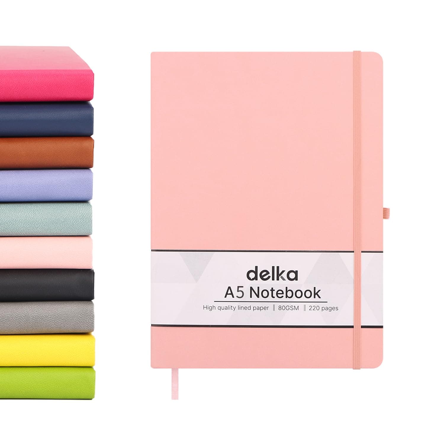 A5 Notebook – Lined Notepad Journal, Soft Cover Writing Pad for Office, School, College, Home & Business – Ideal for Note Taking, Daily Planning, Journaling & Study (PASTEL PINK, Pack of 1)