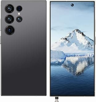 I25 Ultra 5G Unlocked Smartphone, 6.9" HD Screen, 8GB+256GB Android 14 Cell Phone, 8000mAh, 72MP+108MP Camera, Built in Pen, Dual SIM/Fingerprint Unlock/Face ID/GPS, Black