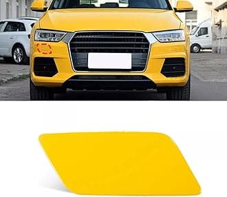 Front Bumper Headlight Washer Cover Cap for Audi Q3 2016 2017 2018 8U0955276E (Yellow, Right)
