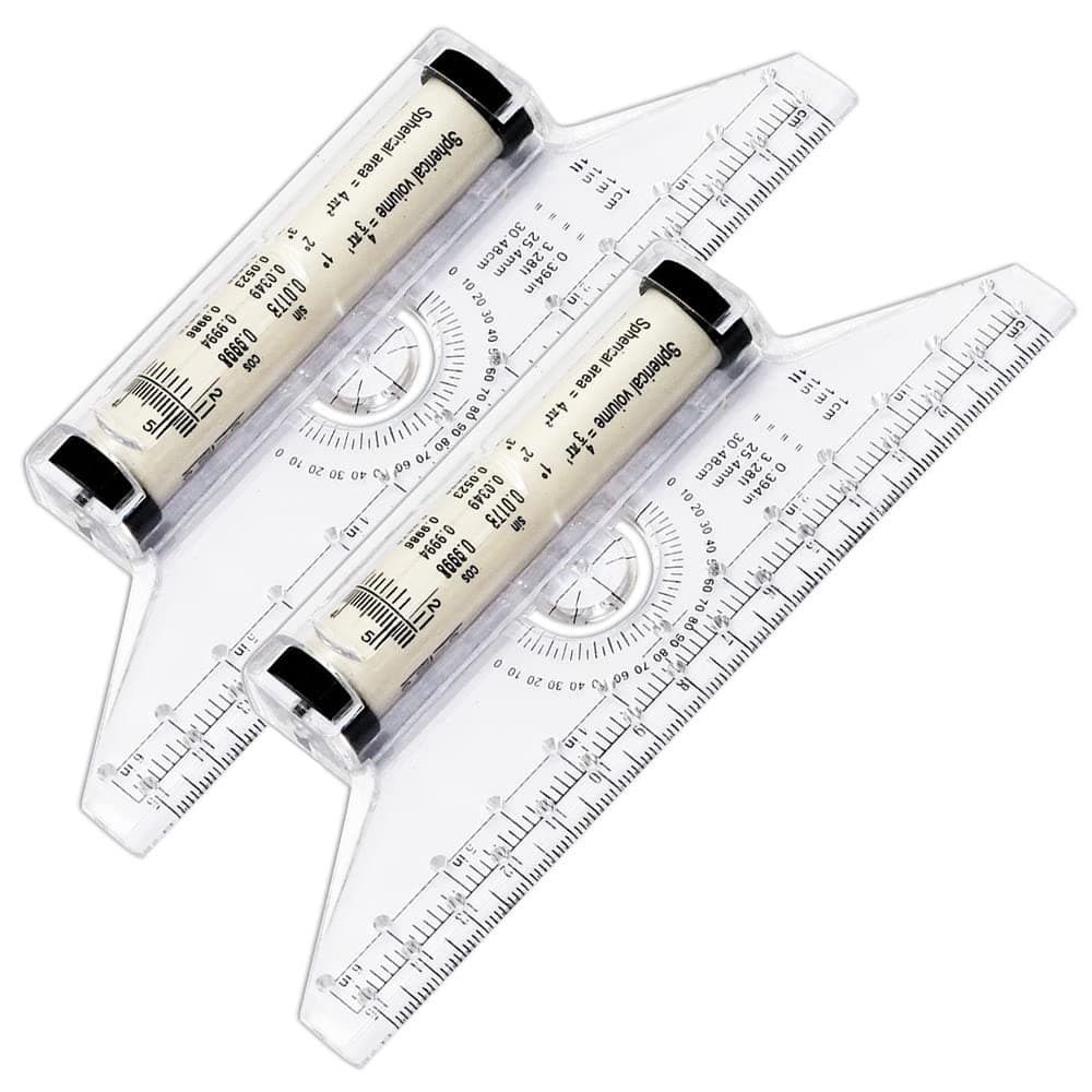 LizCeyMD2 Pcs 15cm Rolling Ruler Measuring Parallel Rulers Balancing Scale Drawing Rolling Ruler Multipurpose Drawing Parallel Rolling Ruler for Artists Architects Engineers