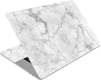 15 15.4 15.6 Inches Laptop Skin Sticker Universal 12.1 13 13.3 14 Inches Netbook Skin Sticker Reusable Notebook PC Personalized Art Protector Decal Cover (White Marble)
