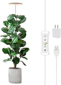 yadoker Plant Grow Light, LED Growing Light Full Spectrum for Indoor Plants,Height Adjustable, Automatic Timer, 5V Low Safe Voltage,Idea for Large Plant Light