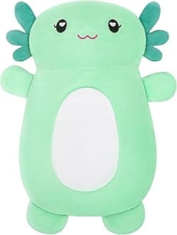 Microwave Heating Pad for Pain Relief, 16" x 11" Microwavable Heating Pads for Cramps, Back Pain, Neck Shoulder, Muscles, Knee, Joints, Natural Heat Pack Moist Heat, Mint Axolotl