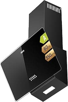 CAB6750 Angled Cooker Hood 60cm Chimney Vent Hood with LED Lights Ducted&Ductless Wall Mounted Kitchen Extractor Fan