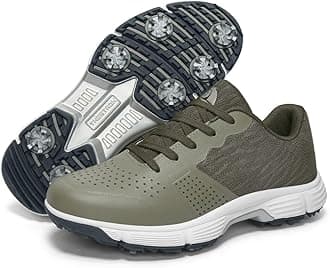 Professional Golf Shoes for Men 7 Spikes Non-Slip Outdoor Golf Sport Training Sneakers Mens Comfortable Sport Shoes for Golfing Size 7-15