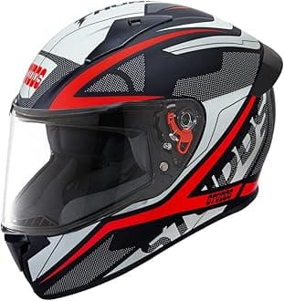 Studds Thunder Full Face Helmet D4 with Clear Visor (Matt Black N2, L)