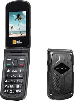 AGM M10 Rugged Basic Flip Phone, 4G Feature Cell Phone, Simple Mobile Phones, Waterproof & Drop-Proof, Pocket-Sized, SOS Button, Speed Dial, 98dB Speaker, Large Fonts & Big Buttons, for T-Mobile ONLY
