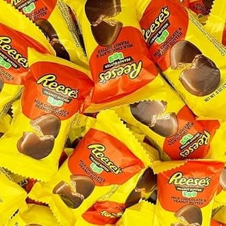 Reese Peanut Butter Eggs Snack Size 50 Pack - Easter Milk Chocolate Candy Individually Wrapped Treats for Egg Hunts & Basket Stuffers