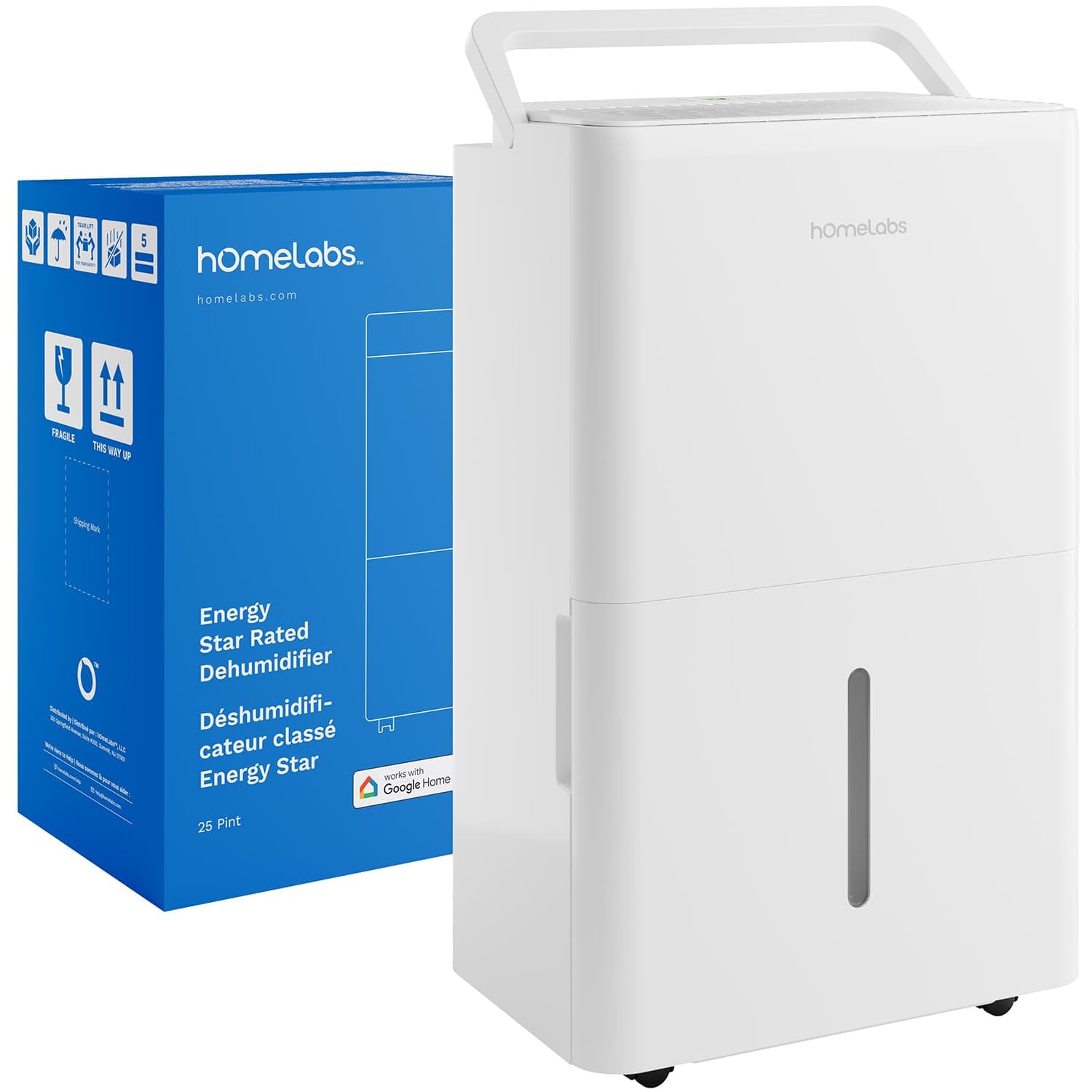 - Dehumidifier - Advanced Humidity & Moisture Control, Quiet, Efficient, Auto Shut-off, Ideal for Home, Basement, Office - 3,500 Sq Ft Wi-Fi (25 Pint MAX 64 Pint at 95°F, 90% RH)