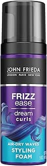 Anti Frizz, Frizz Ease Dream Curls Air Dry Waves Styling Foam, Curl Defining Frizz Control, Hair Product for Curly and Wavy Hair, 5 Oz