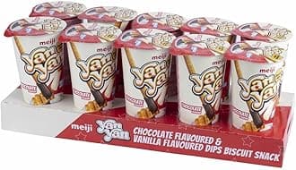 meiji Yan Yan Biscuits (Pack Of 10, Chocolate and Vanilla, 540 Gram)