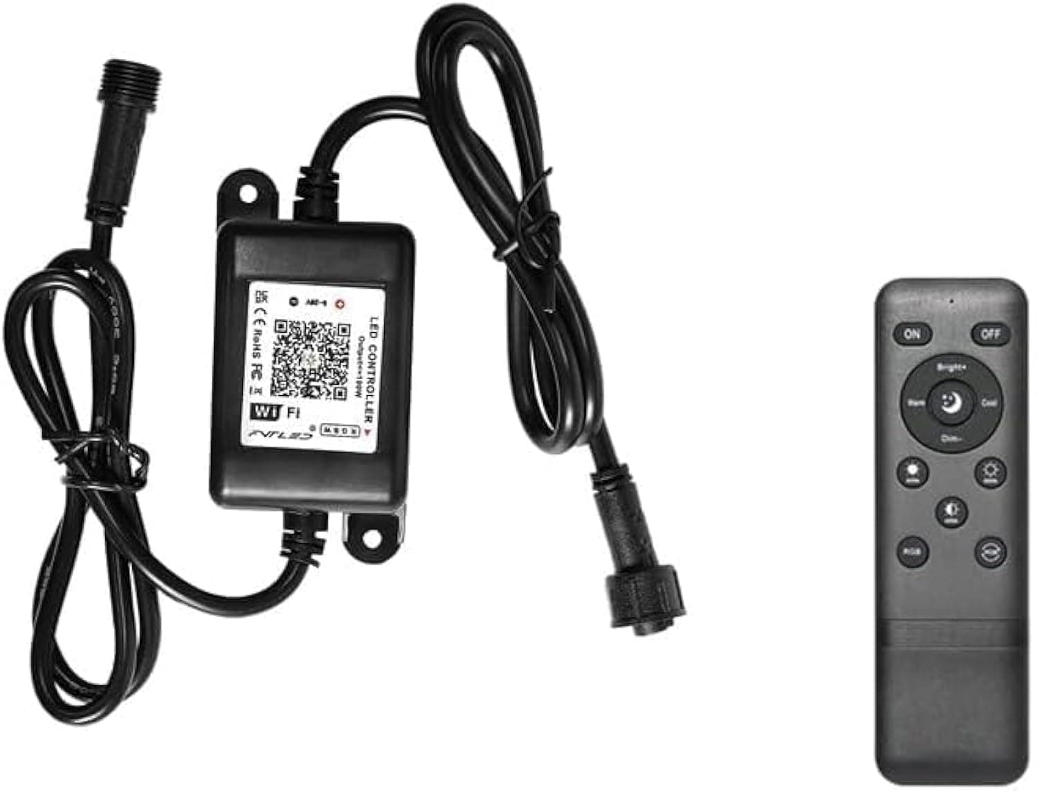 WiFi RGBW Controller, FVTLED LED WiFi Controller Wireless RGBW Smart Controller Working with Android and iOS System Mobile Phone Free App for RGBW LED Deck Lights