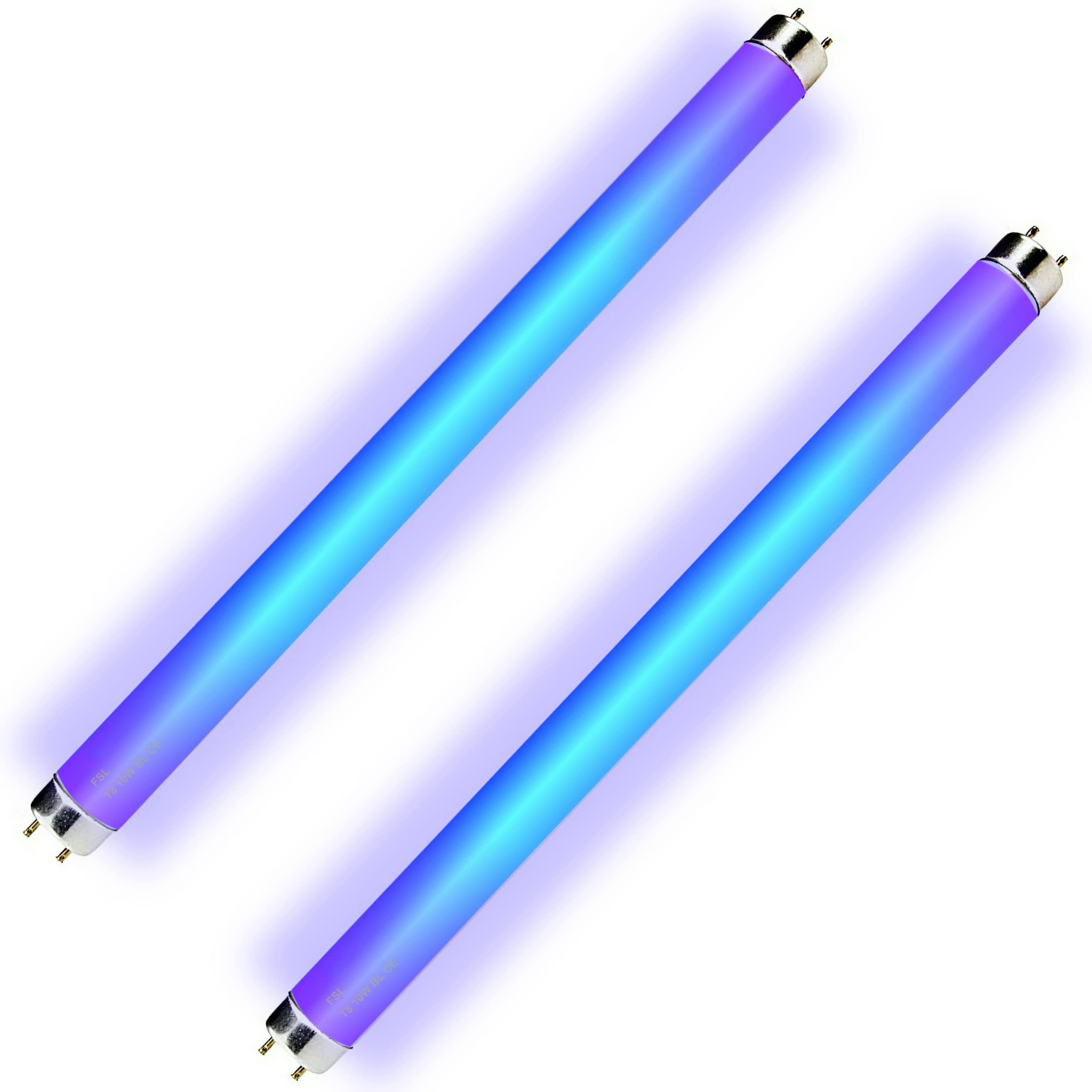 Fly-Bye Replacement UV Light Tube Bulbs For Fly Killer Zappers - Fluorescent FSL Tubes - 2x 10W Lamps