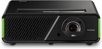ViewSonic X2-4K UHD Short Throw Projector Designed for Xbox with Cinematic Colors, 4.2ms Response Time, 240 Hz Refresh Rate, 1.2x Optical Zoom, and HDR/HLG Support