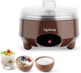 Lifelong Yogurt & Curd Maker for Home | Automatic Curd Maker with Auto Temperature Regulation | Electric Probiotic Yogurt Maker Machine for Kitchen (1 Litre) | 304 Stainless Steel Container (LLECM09)