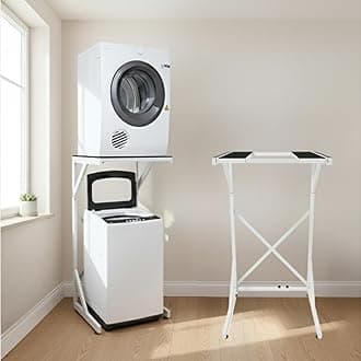 Adjustable Tumble Dryer Stacking Kit, Top Load Washer Dryer Frame, 75kg Capacity, Fits 72–82cm, No Drilling Required