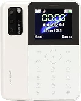 S10P Small Mini Mobile Phone for Students Children, 2G Dual SIM Mobile Phone, 5MP Rear Camera, Long Standby Battery, Lightweight and Small (White)