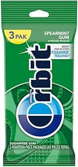 Spearmint Sugar Free Chewing Gum Travel Essentials, 3 Ct Pack