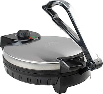 Brentwood TS-127 Stainless Steel Non-Stick Electric Tortilla Maker, 8-Inch