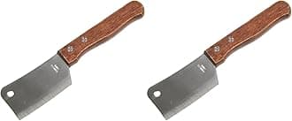 Chef Craft Select Stainless Steel Chop Knife 3 inch blade 7 inches in length, Wood Handle (Pack of 2)