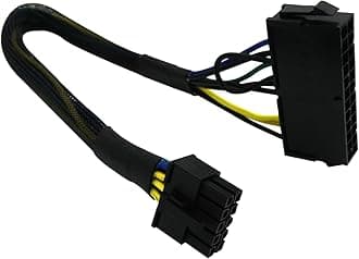 24 Pin to 10 Pin ATX PSU Main Power Adapter Braided Sleeved Cable for IBM Lenovo PCs and Servers 12-inch(30cm)