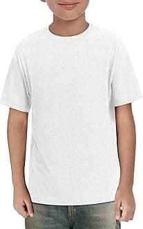 Boys Short Sleeve Shirts Kids Summer Crewneck T-Shirts Casual Tops Tees 5-14 Years