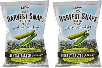 Harvest Snaps Green Pea Lightly Salt, 34 Gm (Pack of 2)