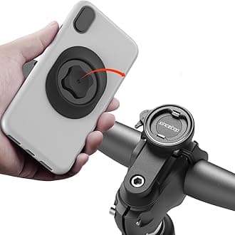 sincetop Universal Bike Phone Mount, Aluminum Stem Cap Phone Holder for Mountain and Road Bicycles, Quick Connect Riding Clip Stand MTB Handlebar Clamp - 【Serie C - 1st Gen】