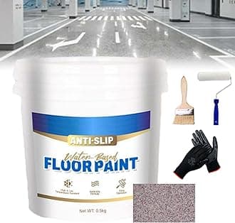 Wear-Resistant Anti-Slip Self-Leveling Epoxy Floor Paint, High-Gloss Marble Effect Epoxy Floor Coating, Epoxy Floor Paint for Concrete, Anti-Slip Quick-Dry Water-Based Garage Floor Paint (Pink)