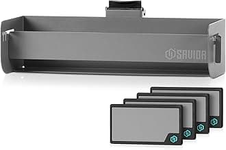 Savior EquipmentWall Rack System Universal Magazine Rack Holder Slat Wall Mount Display Organizer Hanger, Adjustable to Fit Most 9MM .45 Pistol 5.56 .308 Rifle Mags, Heavy-Duty Steel Construction