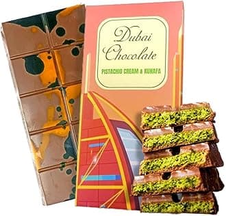 – Dubai Chocolate Pistachio Cream and Kunafa Bar, 200g