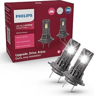 Philips automotive lighting Ultinon Access LED car headlight bulb (H7), ultra-compact direct-fit, 80%, 6.000K, set of 2
