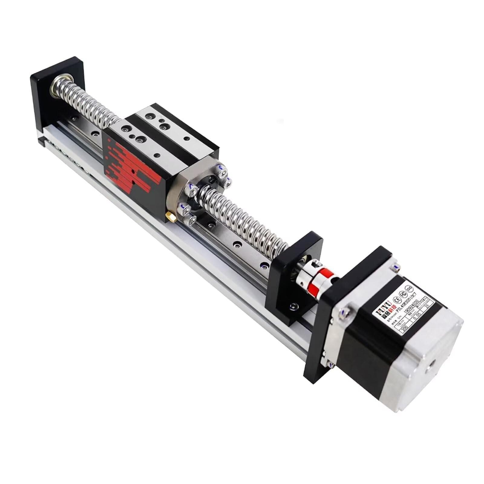 FUYU FSL40 Version 2.0 Linear Guide Table Ball Screw Motion CNC Linear Guide Stage Actuator Motorized Nema 23 Stepper Motor[150mm Stroke Work Size]