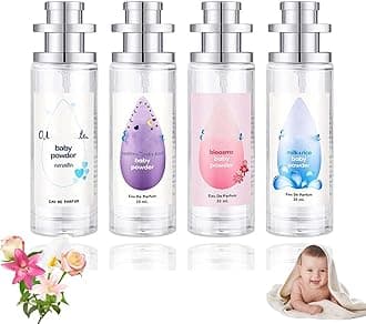 Elyven Baby Powder Perfume, Baby-Soft Perfume Spray, Elyven Fresh Scent Perfumes Fragrance Body, Long-lasting Moisture & Fragrance, Floral & Creamy Aroma for Women & Men (4pcs/mix)