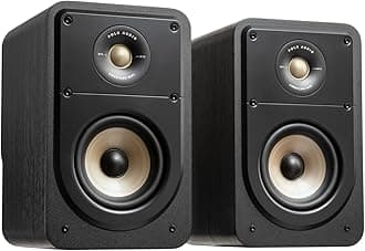 SIGS15ELBK Signature Elite Es15, High Resolution Bookshelf Speakers For Home Theater, Stereo Speakers, Black