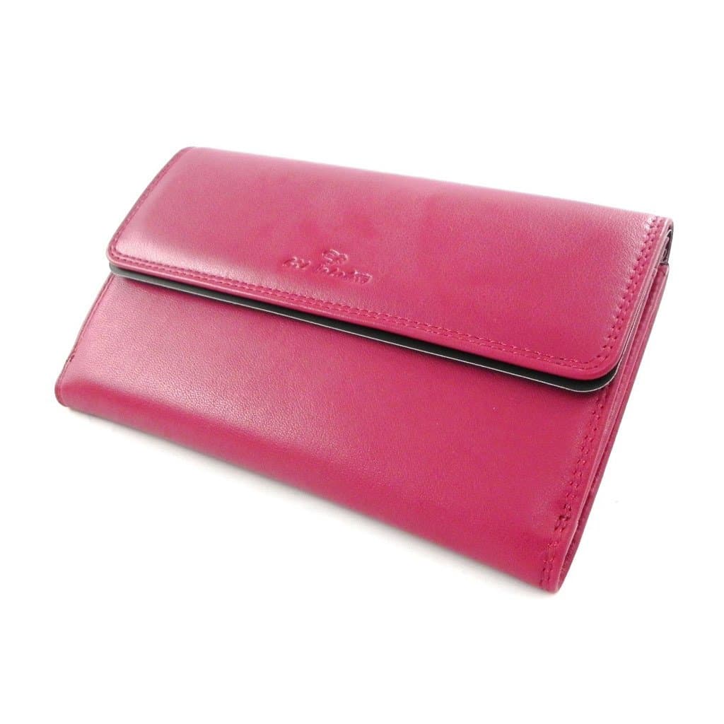 Wallet + checkbook holder leather 'Gil Holsters' red full grain.