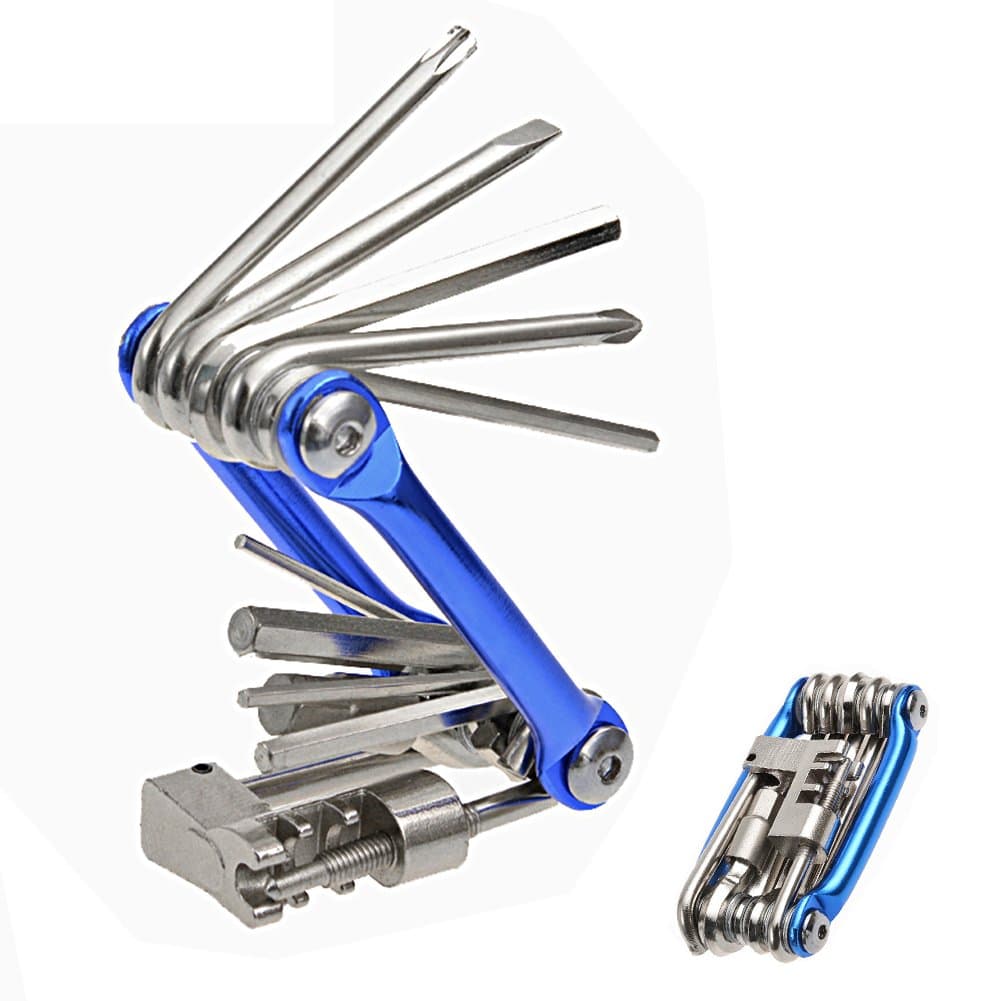 Hltd Multi Function Bike Bicycle Repair Tool Kit Folding Cycling Maintenance 11 in 1 Multi Tool Socket Wrench Hex Keys Screwdriver Set …