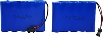 6V 700mAH Ni-Cd Battery Replacement for Old Version Amphibious Stunt RC Cars 4WD 1/18 High Speed RC Buggy Vehicle / GS02 Battery 2 Pack