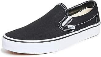 Vans Classic, Unisex-Adults' Slip-On Shoes, Black/White/White, 10.5 UK