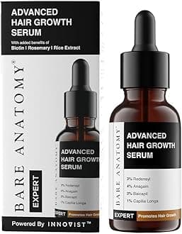 Advanced Hair Growth Serum | 3% Redensyl, 4% Anagain, 3% Baicapil, 1% Capilia Longa, Rosemary, Biotin & Rice Extract | Hairfall control & Hair Density | Women & Men | 30ml