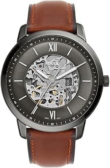 Men's Automatic Watch, Analog Display And Leather Strap - Me3161